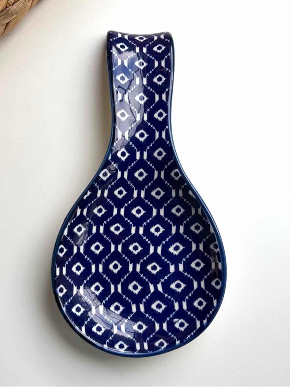 B Harbor Blue and White spoon rest ceramic
